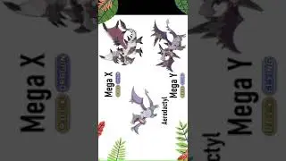 Aerodactyl Pokemon Mega evolution  // #shorts   #pokemon