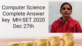 Complete Answer Key for MH-SET 2020 CS computer science and application 27th Dec Set B