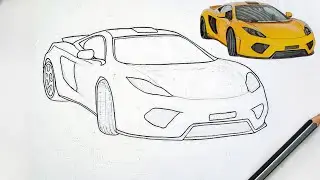 Рисунок автомобиля McLaren | Как нарисовать автомобиль McLaren MP4-12C &mdash; шаг за шагом 🔥