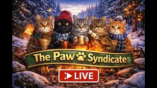 🐾 Cozy Winter Cat Cam LIVE | The Paw Syndicate ❄️ Relaxing Cats 24/7