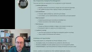 Risk Management in an Adaptive Environment