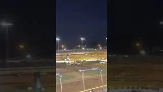 Mat Williamson Takes the Lead Before Crash Brings Out the Caution | Super DIRTcar Series Heat Race 3
