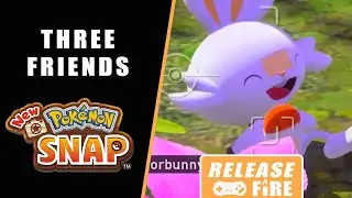New Pok&eacute;mon Snap Three Friends Among Flowers - How to make Scorbunny laugh