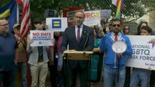Chad Griffin at a Rally to Oppose Trump's Anti LGBTQ Executive Order