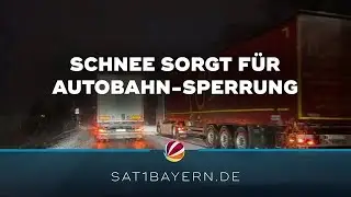 Schnee sorgt f&uuml;r schwierige Stra&szlig;enverh&auml;ltnisse: Mehrere LKW bleiben stecken