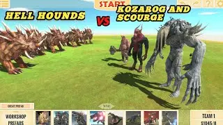 SHINCHAN'S CHALLENGE ME TO KILL HELLHOUNDS IN ARBS | Animal Revolt Battle Simulator | TG
