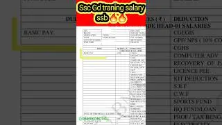 SSB SALARY SLIP NEW JOINING #salary #payslip #training #sscgd #motivation @elements_edu