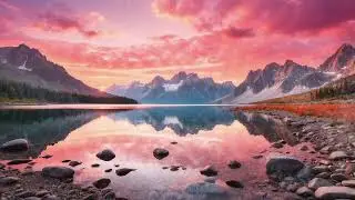 Mountain Lake Sunset 🌄 Relaxing Piano Music for Calm & Peaceful Moments