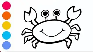 How to Draw a Cute Crab Step by Step |Drawing Painting Coloring