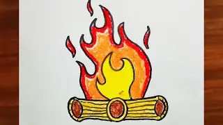 How to draw fire | Easy and cute fire drawing