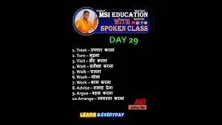 Day 29 Spoken Word Meaning by MSI Education Learn Every Day