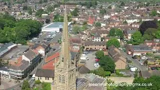 St. Mary&rsquo;s Church, Rushden, Northamptonshire from above
