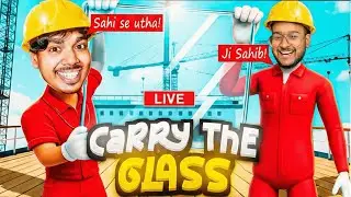 How Many Glasss Breaks Until I Rage! 💢 / Playing Carry The Glass w Donz / #gaming #carrytheglass