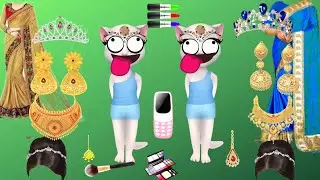 Talking Tom Billi Two dhulan shadi ki Funny makeup cartoon video dk billu part 2