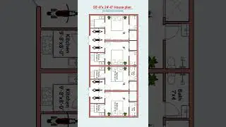 Four Set Rental purpose house plan design #shorts #viral #floorplan #homeplan #homedesign #houseplan