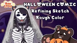 [HALLOWEEN COMIC] More Comic Work: Refining Sketches and Rough Coloring [Dae Ursa]