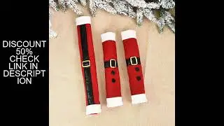 3pcs Xmas Fridge Door Handle Cover Durable Portable Gloves Tools Christmas Fridge Knob Mitts Decorat