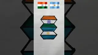 &ldquo;India 🇮🇳 vs Argentina 🇦🇷 Creative Flag Art | Republic Day Special&rdquo;