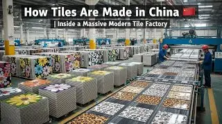 How Tiles Are Made in China 🇨🇳 | Inside a Massive Modern Tile Factory | Factory Process