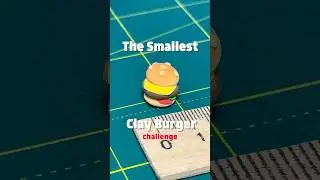 The smallest clay burger 🍔 Mini Food Clay Tutorial  #diy #clay #burger
