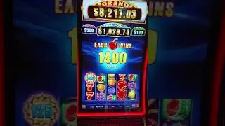 $25 BET HIGH LIMIT HUGE WIN HOLLYWOOD HARD ROCK - VERY CHERRY 10cents Denom FREE GAMES