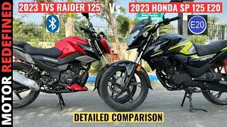 2023 Honda SP 125 OBD-2 E20 Model Vs TVS Raider 125 Comparison | Who's The Best?
