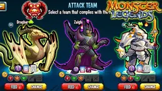 🔴Monster Legends: Equipo DRAGHAR level 130 🔥 vs ZEIGHAR 130 vs WYRMLAD 130🔥 review combat