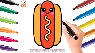 How to Draw a Cute Hot Dog