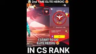 🤯 2nd TIME ELITE HEROIC IN CS RANK 😍| #short #freefire #shorts #heroic