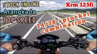Stock engine 14/38 sprocket combination top speed