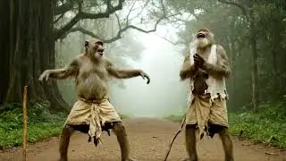 😂🐒 Tamil Comedy Songs Monkey Dance | Kuppan Suppan Funny Video | Viral Tamil Comedy 2025