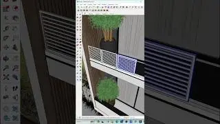 ✅Magic of creating railing with one click in SketchUp | Fence maker #viral #new #sketchup