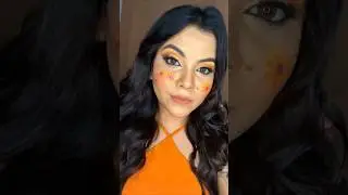 Orange Sunflower Eye Makeup Tutorial || Glamup With Nandini #makeuptutorial #tutorial #shorts