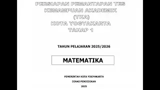 NOMOR 11-13 PEMBAHASAN TKA MAT KOTA YOGYAKARTA TAHAP 1
