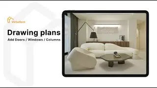 How to create floor plans and edit #Virtuhom #mobileinteriordesign #3ddesign