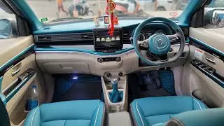 ERTIGA 2023 LUXURIOUS INTERIOR MODIFICATION WITH PERSIAN GREEN COLOR  ALL THE WAY FROM KARNATKA
