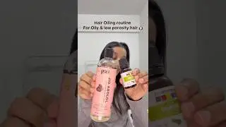 Hair oil routine|low porosity#viral#ytshorts#haircare#hairoil#rosemary#jojobaoil#hairgrowth#fyp#love