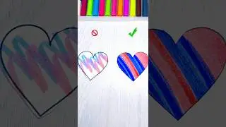 Perfect Cut Red and Blue Heart From Messy #artandcraft#shorts #satisfying