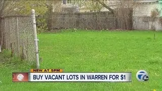Buy vacant lots in Warren for $1