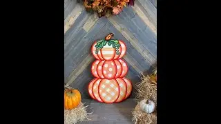 LEARN TO PAINT: Halloween Triple Stacked Pumpkin Yard Art
