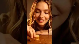 Real or AI | Eating Honeycomb ASMR | #shorts