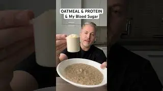 Protein powder with oatmeal and my blood sugar.  #bloodsugar #glucose #insulinresistant1 #oatmeal