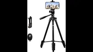 HPUSN Phone Tripod 55 inch Extendable and Lightweight Aluminum Tripod Stand Cell Phone Mount Holdera