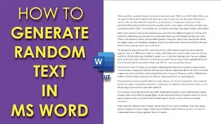 How To Generate Random Text In Word Document | Tutorial in नेपाली | Subtitle in English