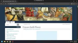 Concave Earth Theory - The Wild Heretic ghosted website on wayback machine