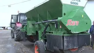 BRUTUS -  prvi put vidjeno - GIGANTSKA MASINA ZA BACANJE KRECA i GIPSA - na zemljiste