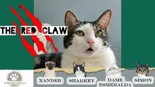 Purrseidon the cat reading 'The Red Claw' chapter 6