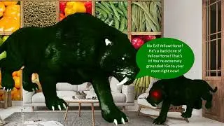 Dark Vegetable Monster Tiger Says 