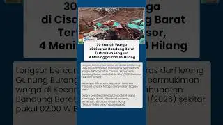 Longsor Bercampur Air Deras Terjang Cisarua Dini Hari, 30 Rumah Tertimbun dan 4 Korban Meninggal