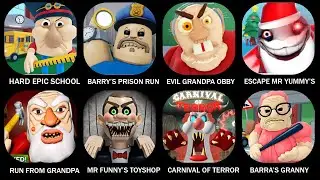 ROBLOX: HARD EPIC SCHOOL ESCAPE, NEW BARRY'S PRISON RUN OBBY, ESCAPE EVIL GRANDPA OBBY #roblox